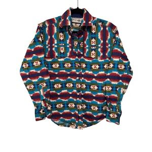 Chaparral Ridge Vintage Women's Shirt SM Button Western Aztec Tribal‎ Ranch